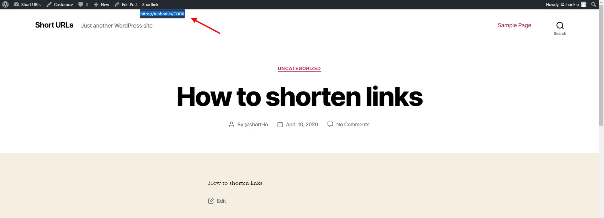 wp-short-link